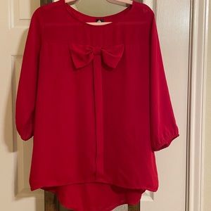 HeartSoul red blouse with bow, XL